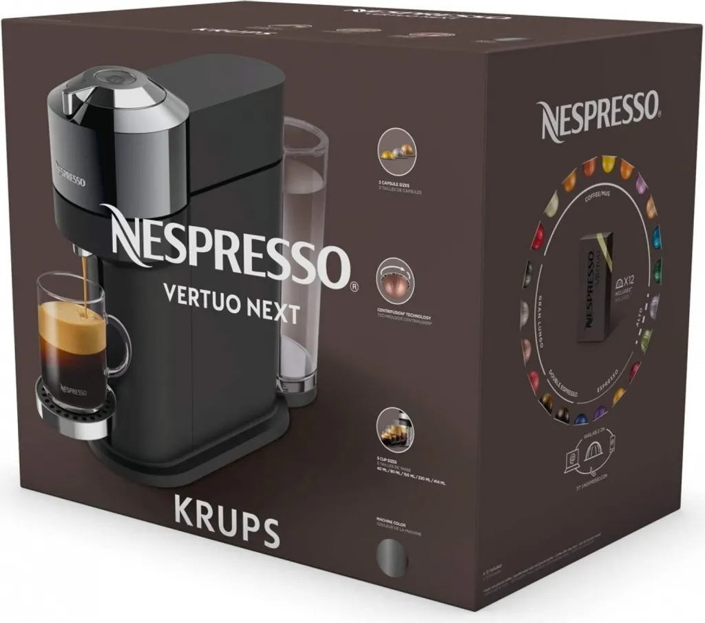Machine Nespresso Vertuo Next 1500W Krups - Technologie Centrifusion Pro