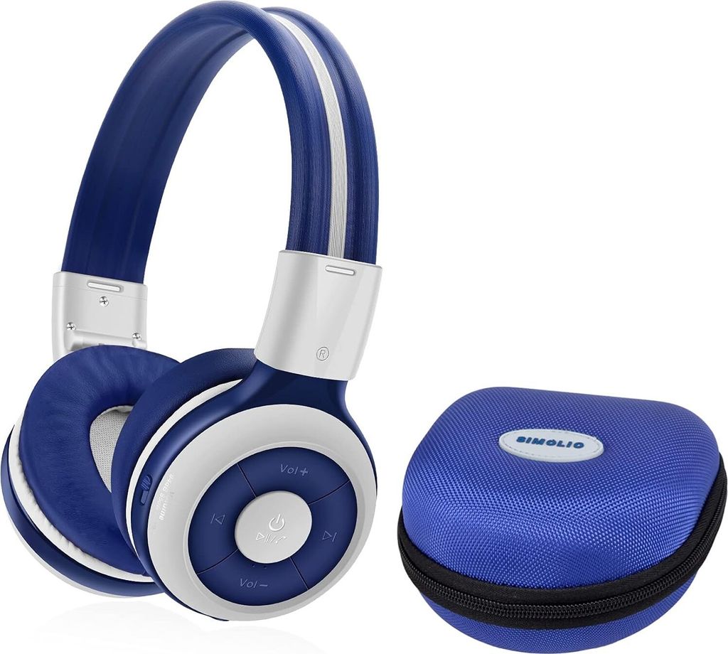 Bluetooth, Kabelloser Kopfhörer mit 75dB / 85dB / 94dB Volume Limit, Tragbar & Faltbar Kopfhörer mit Hard Case für Jungen Jugentliche Teenagers ...