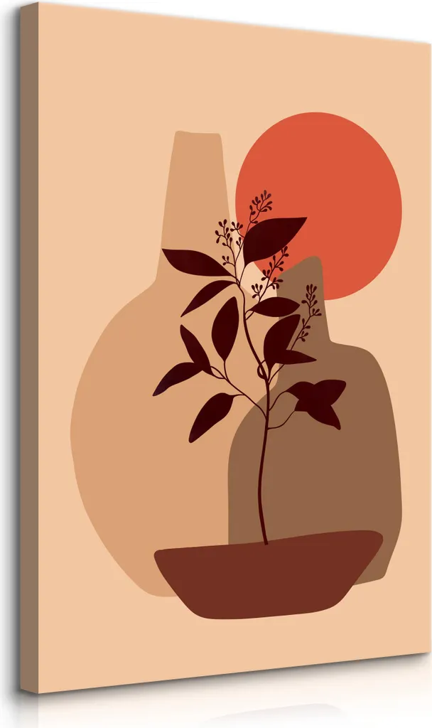 Muralo Tela XXL Boho SUN 70x100 | Stile Astratto per Pareti di Carattere
