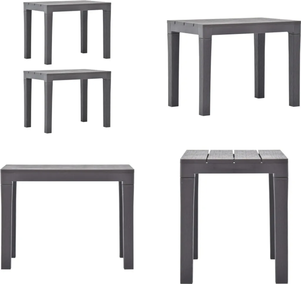 OFFERTA Set 2 Panche vidaXL Plastica Moka | Panche Esterno Indistruttibili