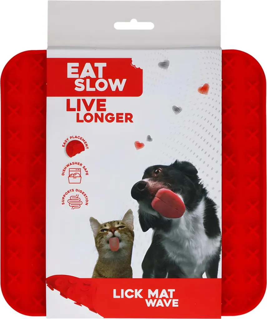 Tappetino Antistress Cane Wave Red: Mangia Piano e Vivi Meglio