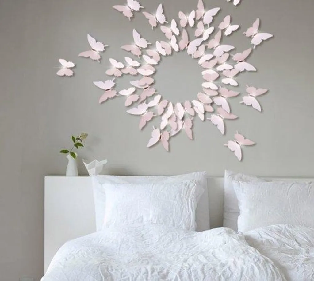 Stickers Muraux 3D Roses en Lot de 12 - Effet Relief pour Salon et Bain
