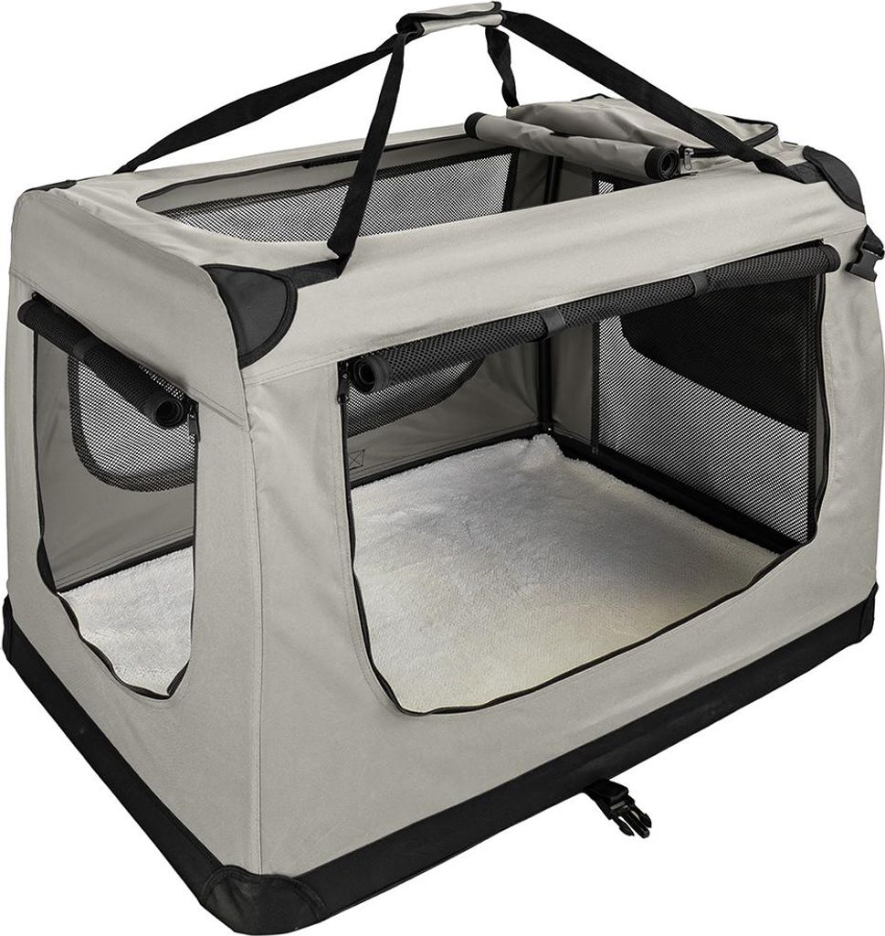 Faltbare Hundebox Transporttasche Transportbox Auto Katze Hunde Kaninchen Beige Cream Große Kleine Box Bag Klein Tasche Transport 7 Größen S - X...
