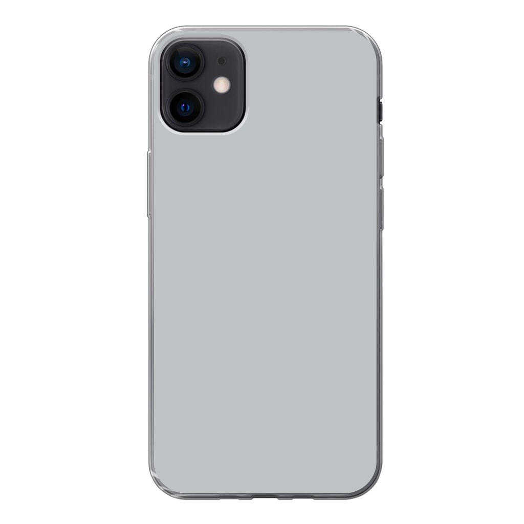 MuchoWow Handyhülle Schutzhülle Hülle für iPhone 12 mini Interieur - Grau - Hell Silikon Softcase Handy Hülle - Bild