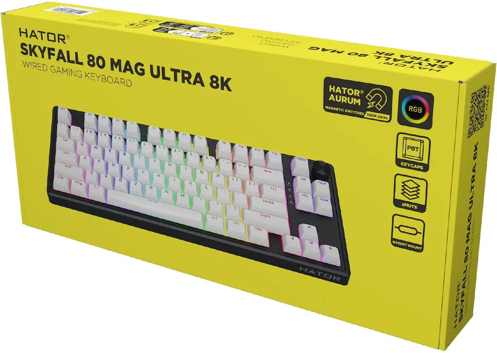 Clavier Gaming Réactif HATOR Skyfall 80 MAG 8K RGB - QWERTY TKL