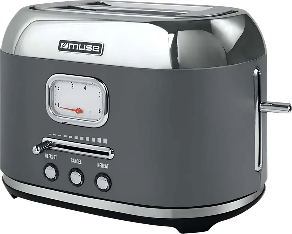 Grille-pain 2 fentes Muse 1000W pour des petits-déjeuners rapides et gourmands