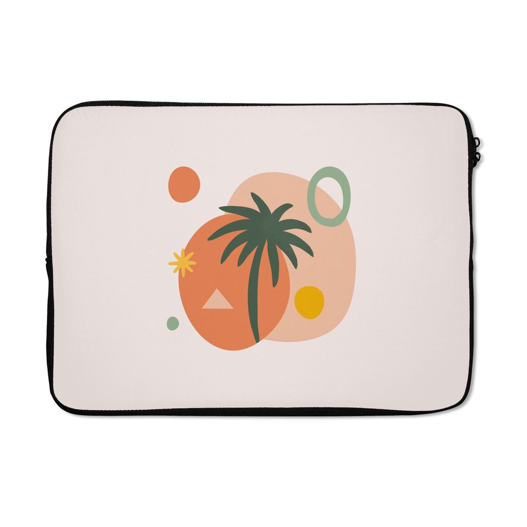 MuchoWow Laptop Hülle 13 Zoll Palme - Figuren - Design Laptoptasche - Laptophülle - Sleeve - Rundumschutz