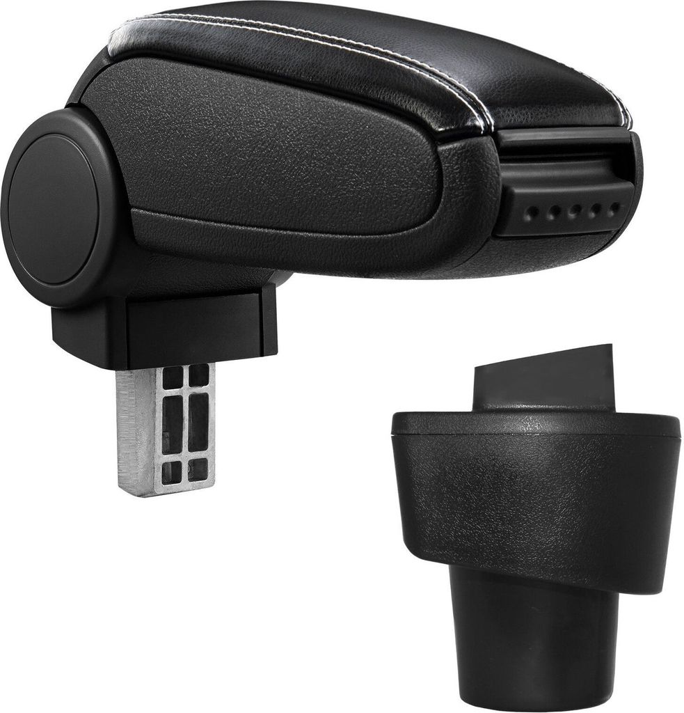 Accoudoir central revêtement cuir noir / blanc pour Renault Image du produit 