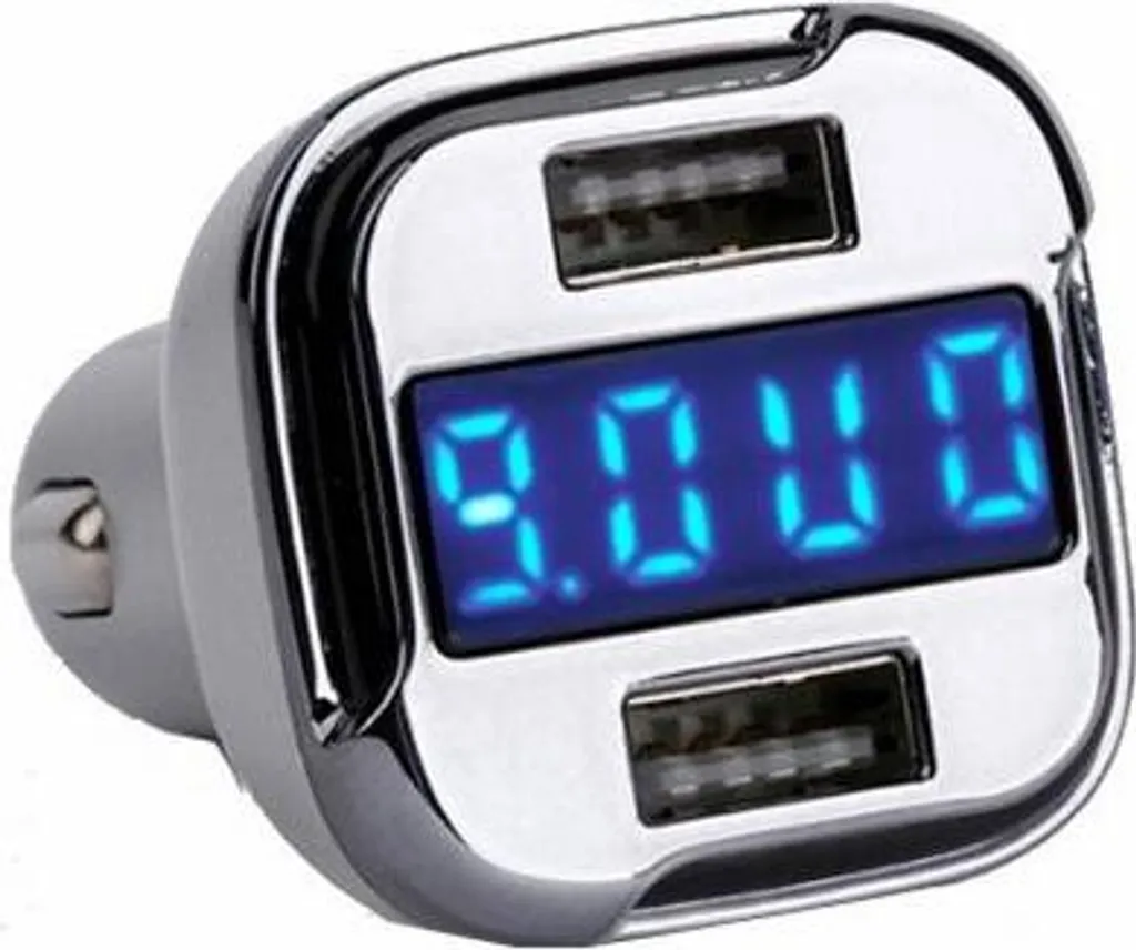 BT510 QC 2.0 Caricabatteria per auto Display a schermo LED Rilevamento della tensione della batteria dell'auto con doppio USB
