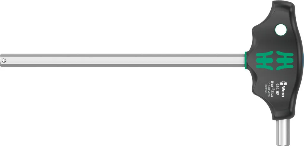 Chiave a T Wera 454 HF 10x200mm | Potenza di Serraggio Hex-Plus