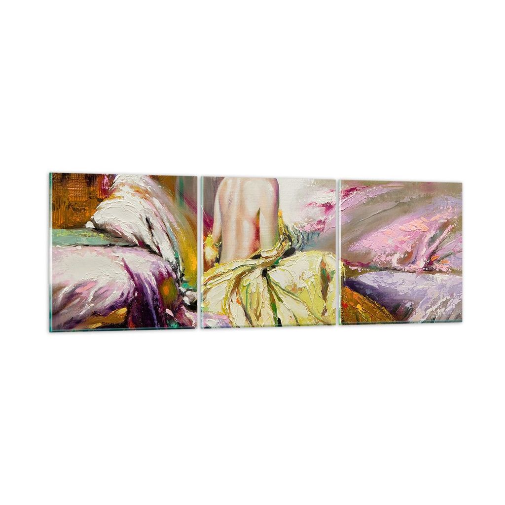 Bilder auf glas - Frau Modell - 120x40cm - Glasbilder - Wandbilder - Bilder - Kunstdruck - zum Aufhängen bereit - Wanddekoration aus Glas - Glas B...