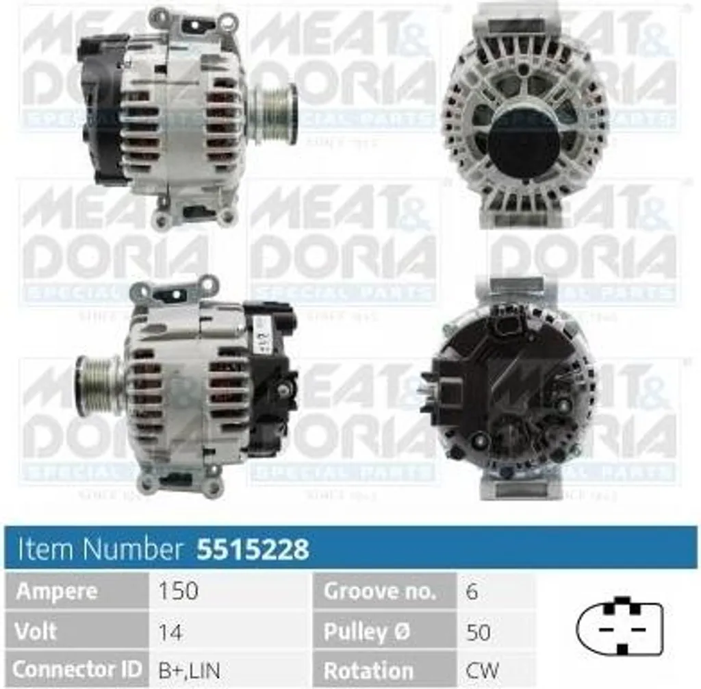 Alternateur moteur pour Mercedes Classe C et E - Remplacement 5515228