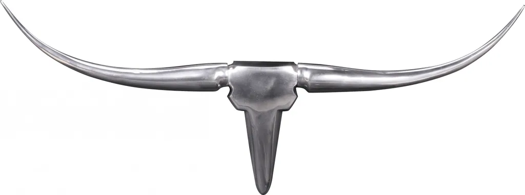 Wohnling Décoration Murale Cerf Bull S 75 cm en Aluminium Argenté WL1.246