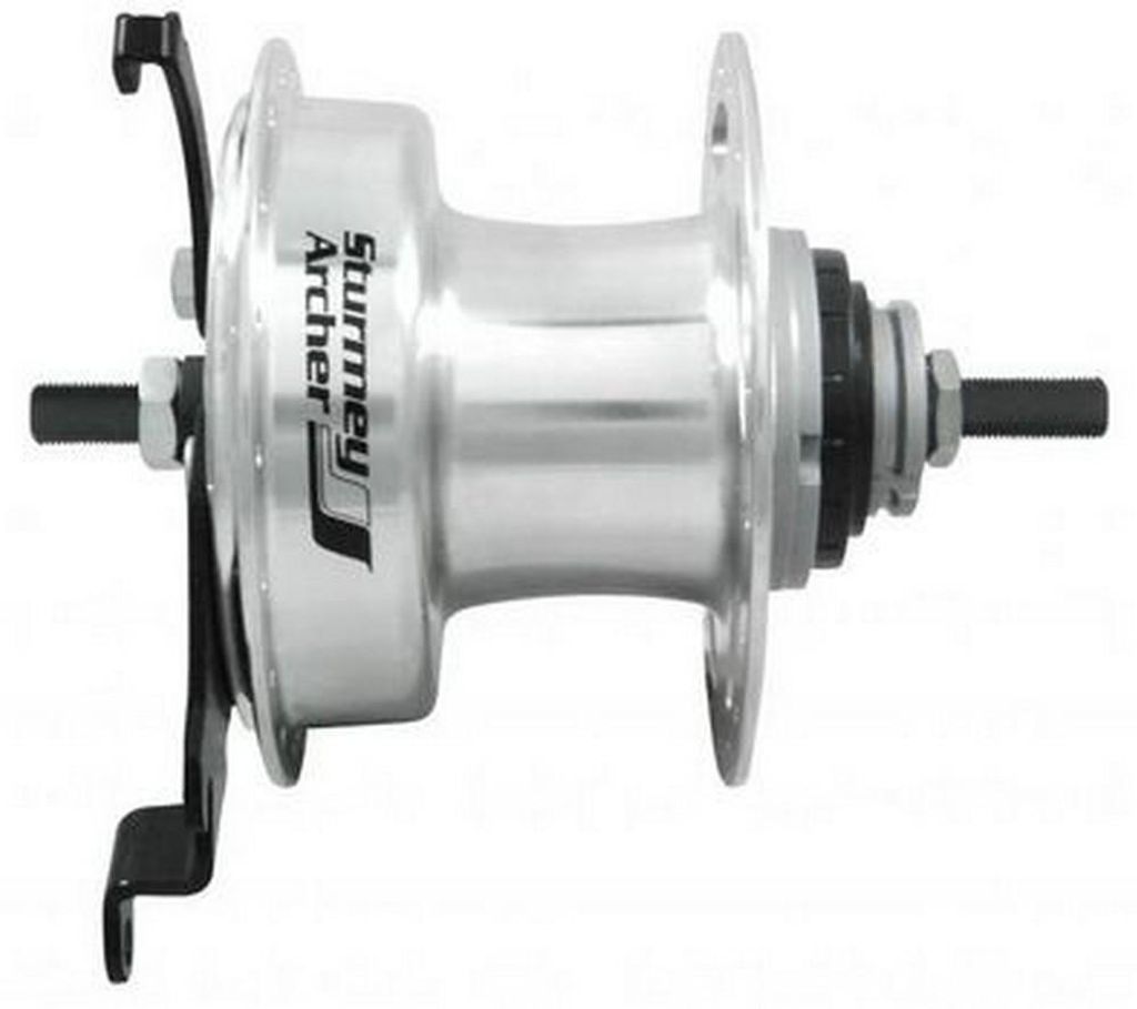 Getriebenabe 3 fach Sturmey Archer XL-RD3 90 mm Trommelbremsnabe - 36 Loch - Silber