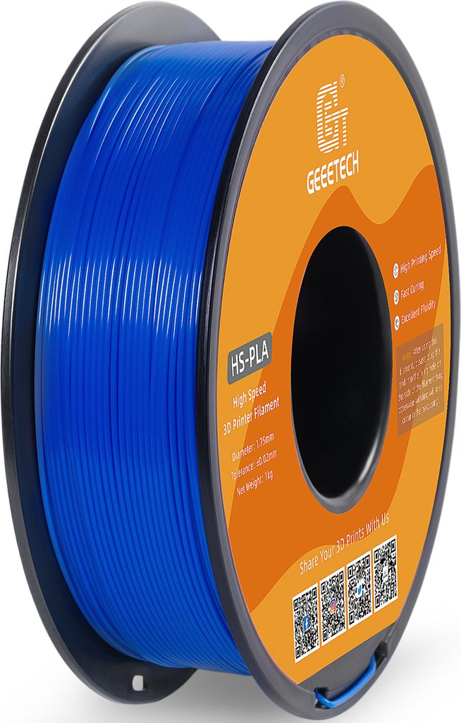 GEEETECH HS-PLA-Filament 1,75 mm 3D-Druckfilament fuer die meisten Hochgeschwindigkeits-3D-Drucker Geeetech Thunder Kompatibel mit Creality 1 kg (2...