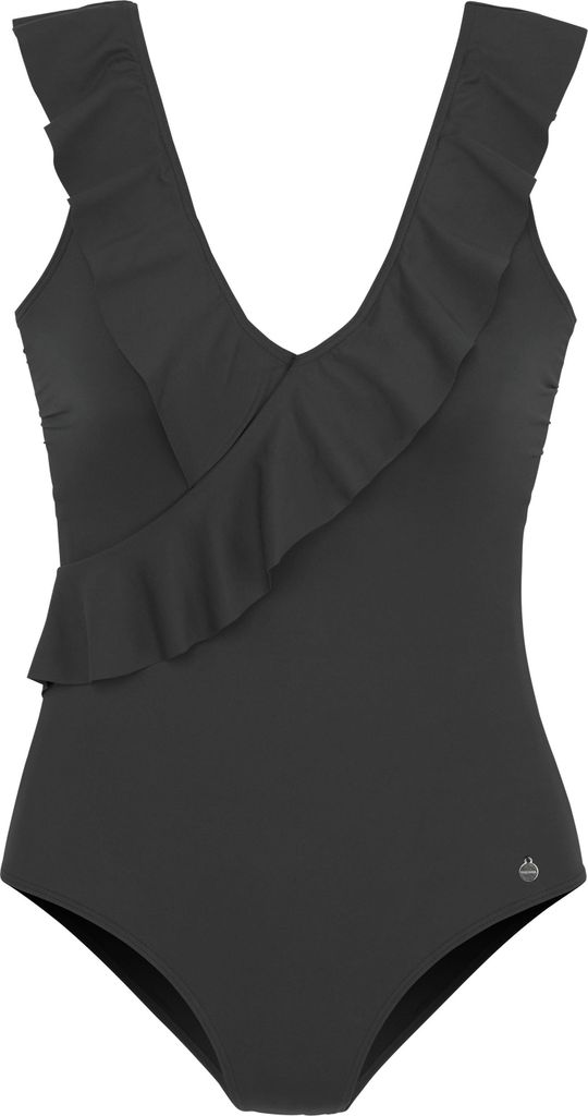 LASCANA Badeanzug schwarz Größe 38 Cup D