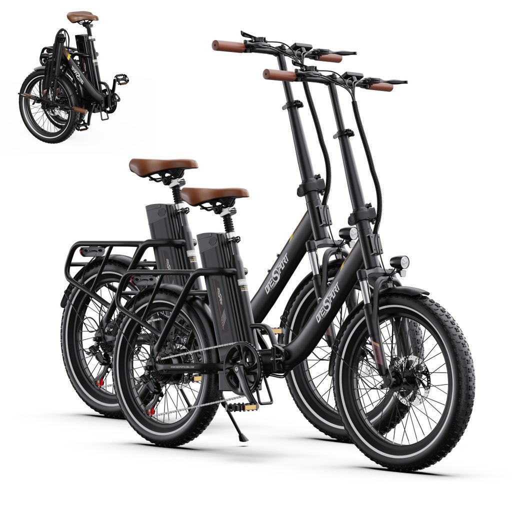 Onesport 20 Zoll Elektrofahrrad Pedelec,E-Klapprad 48V/17Ah,250W Motor,25km/h(2 Stück)