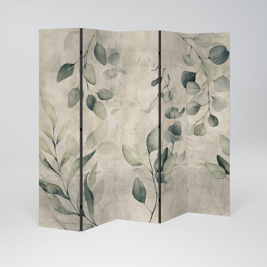 SpaceRebels Paravent Raumteiler - 5-teilig Raumtrenner, Druck 1-Seite - Raumtrenner - Trennwand Wohnung - Room Divider - Spanische Wand Deko Modern...