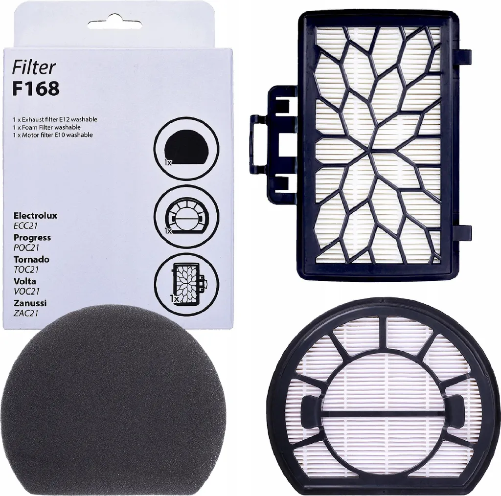 Éliminez la Poussière avec le Kit Filtre Electrolux F168 E12 Lavable
