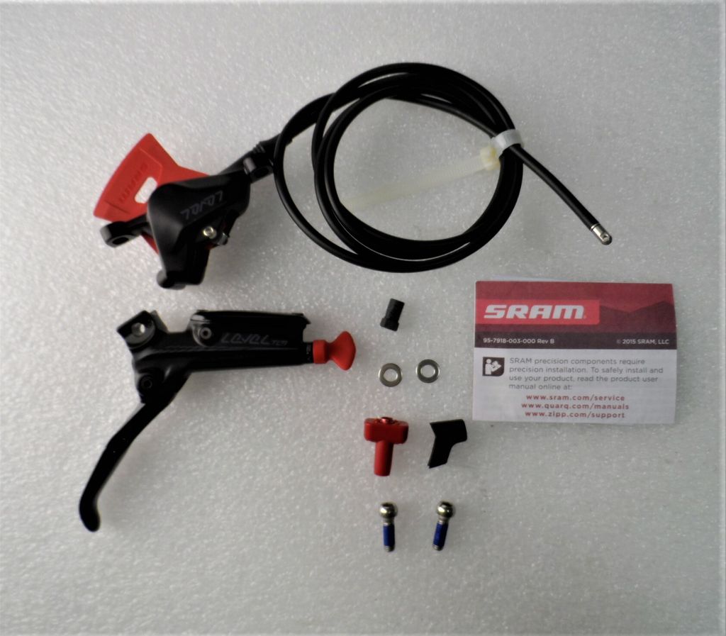 SRAM LEVEL TLM B1 SCHEIBENBREMSE V/H 1350mm MMX POSTMOUNT MOUNTAIN BIKE TRAIL, Schwarz/Rot