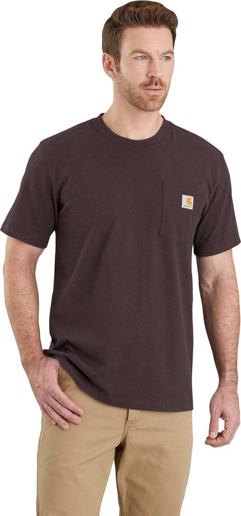 Carhartt K87 POCKET S/S T-SHIRT 103296, Farbe:dark sepia, Größe:S