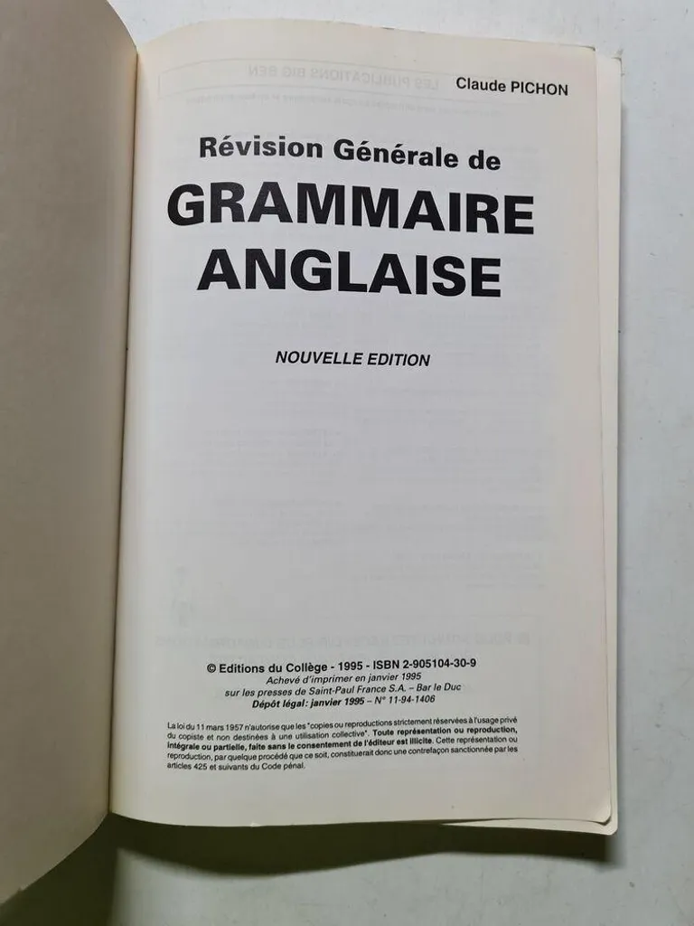 Révision Générale de Grammaire Anglaise : Livre de Cours et Exercices