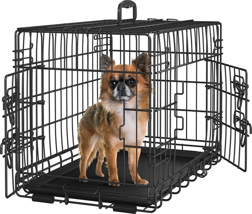 Box pieghevole per cani 411381 nero, 62 x 42 x 47 cm, nero Immagine del prodotto 