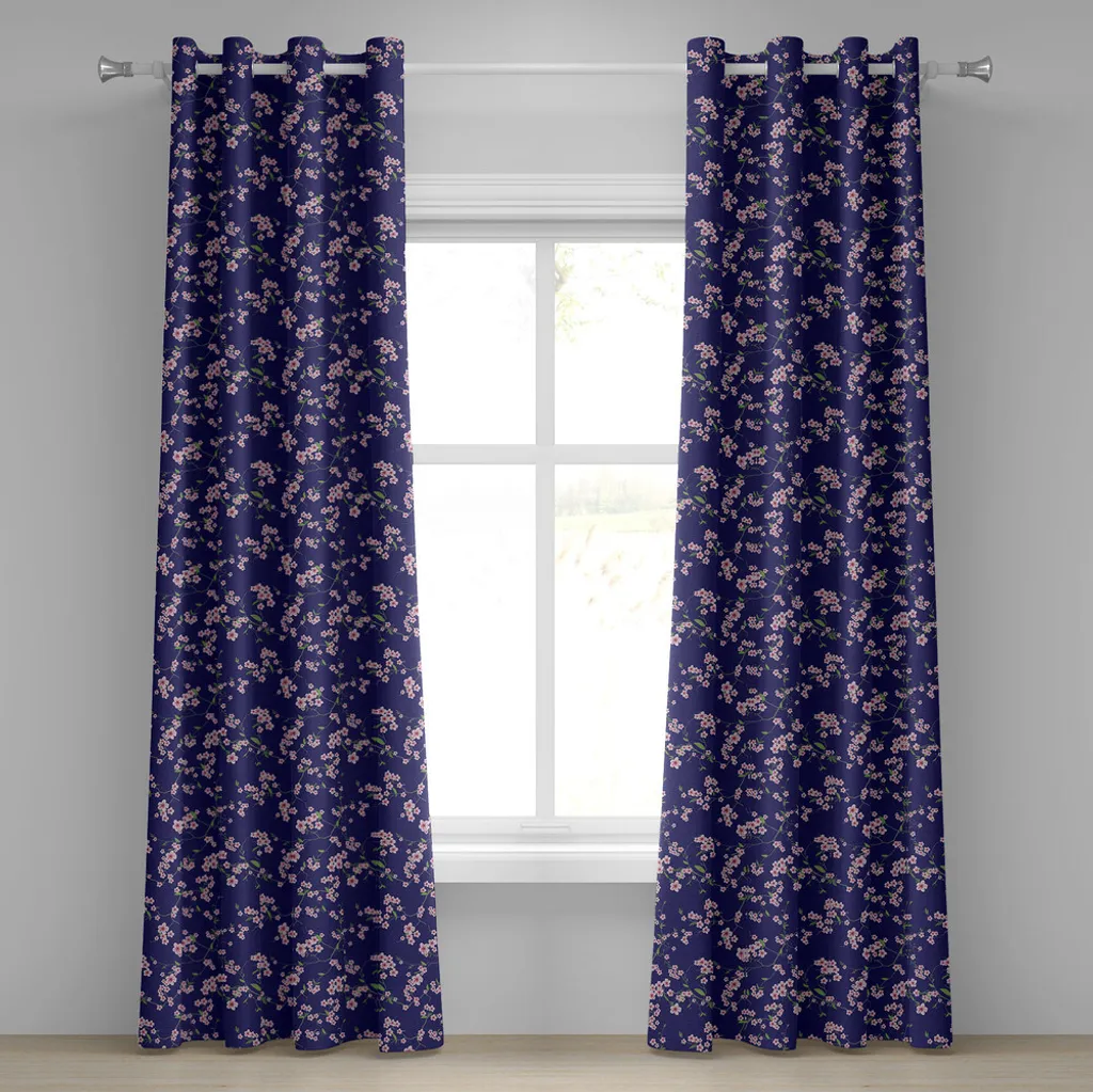 Rideau salon japonais ambiance zen 280x175 cm pour grande baie vitrée