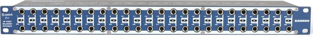 Samson S-patch plus, 1/4" TRS, Niebieski, Biały, Montaż Zdjęcie produktu 