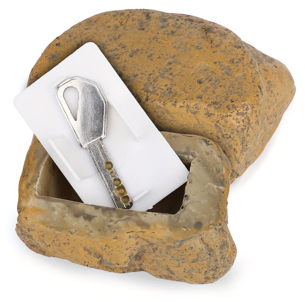 Schlüsselbox aus Kunststein für Garten, Hof und Rasen – Dekoratives Accessoire aus Kunstharz, ideal als Ersatzschlüsselhalter.