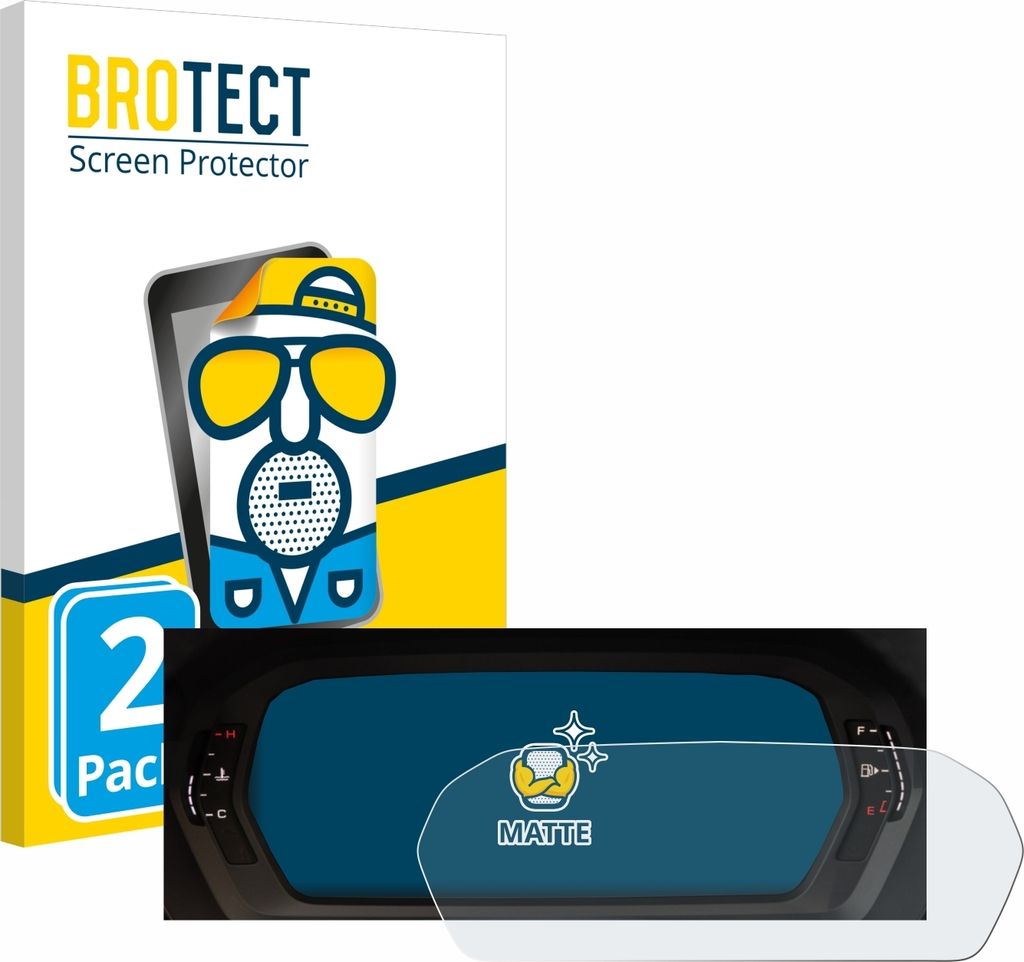 2x BROTECT Schutzfolie für Audi A3 2023 Virtual cockpit Plus Displayschutz Displayschutzfolie Folie Matt Entspiegelungsfolie