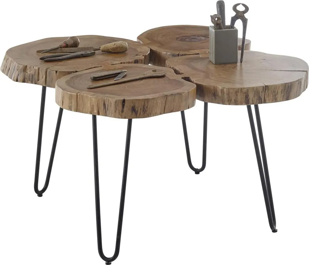 Table Caspar Mini en Acacia : Mobilier Robuste Contre l'Usure 78cm