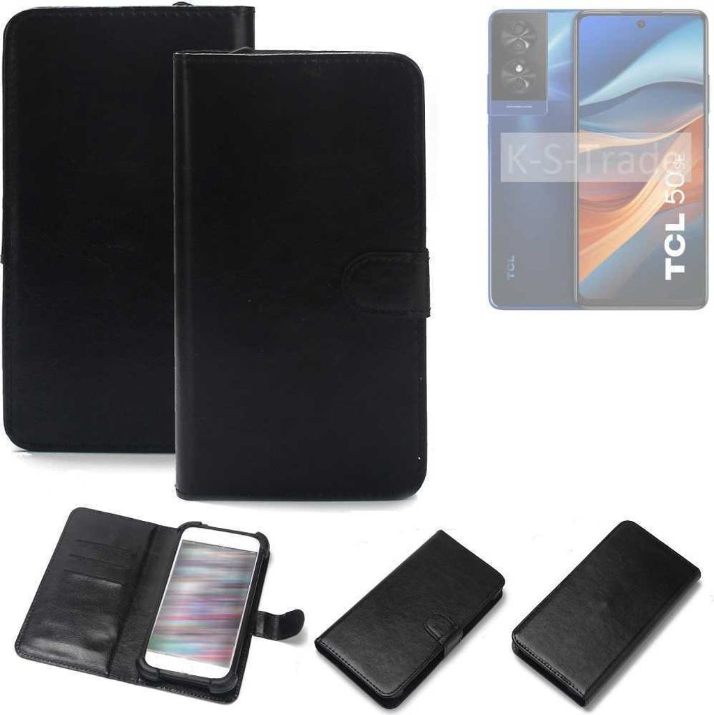 K-S-Trade Handyhülle Schutzhülle kompatibel mit TCL 50 SE Handy Schutz Hülle Handyhülle Bumper schwarz 1x