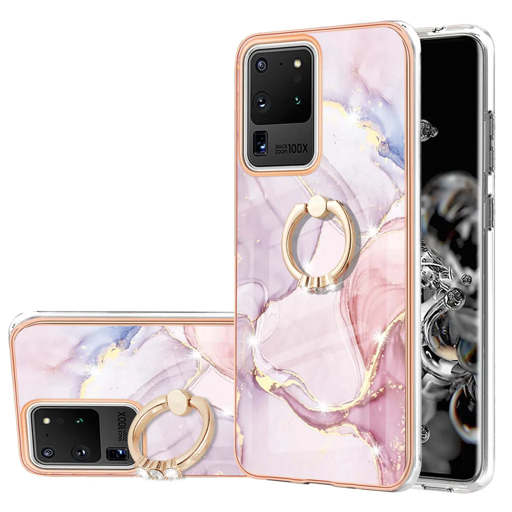 Cover Samsung S20 Ultra Marble Grey: Glamour e Protezione Ring