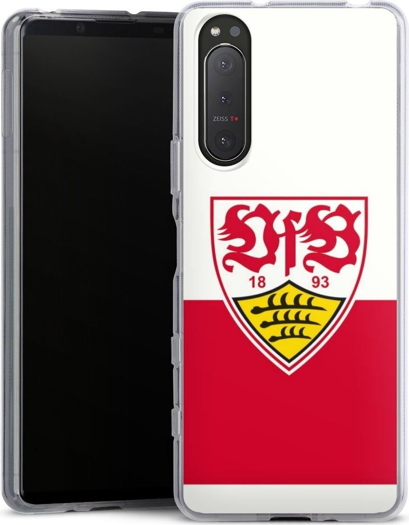 DeinDesign Handyhülle für Sony Xperia 5 II Silikon Hülle Case Smartphone Schutzhülle Logo Offizielles Lizenzprodukt VfB Stuttgart