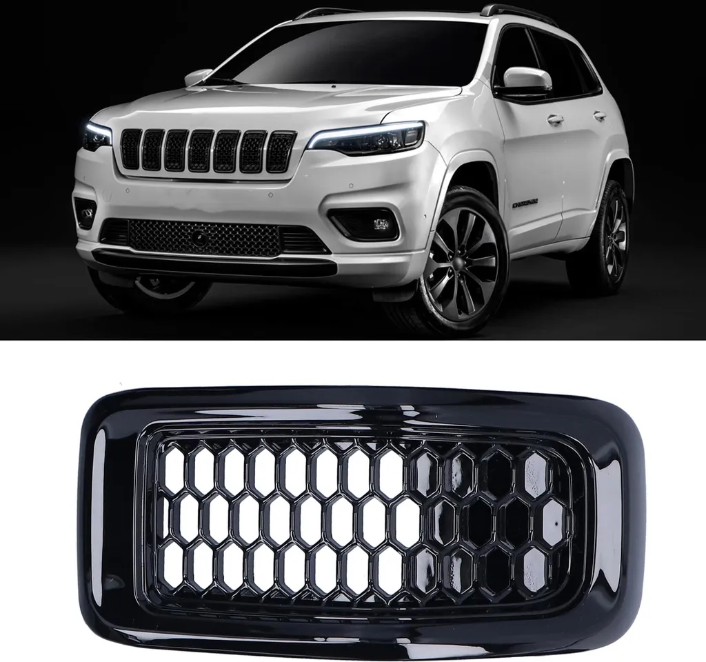 Rénovation Calandre Jeep Cherokee 2014-2018 - Kit 7 Inserts Noir Brillant - 3