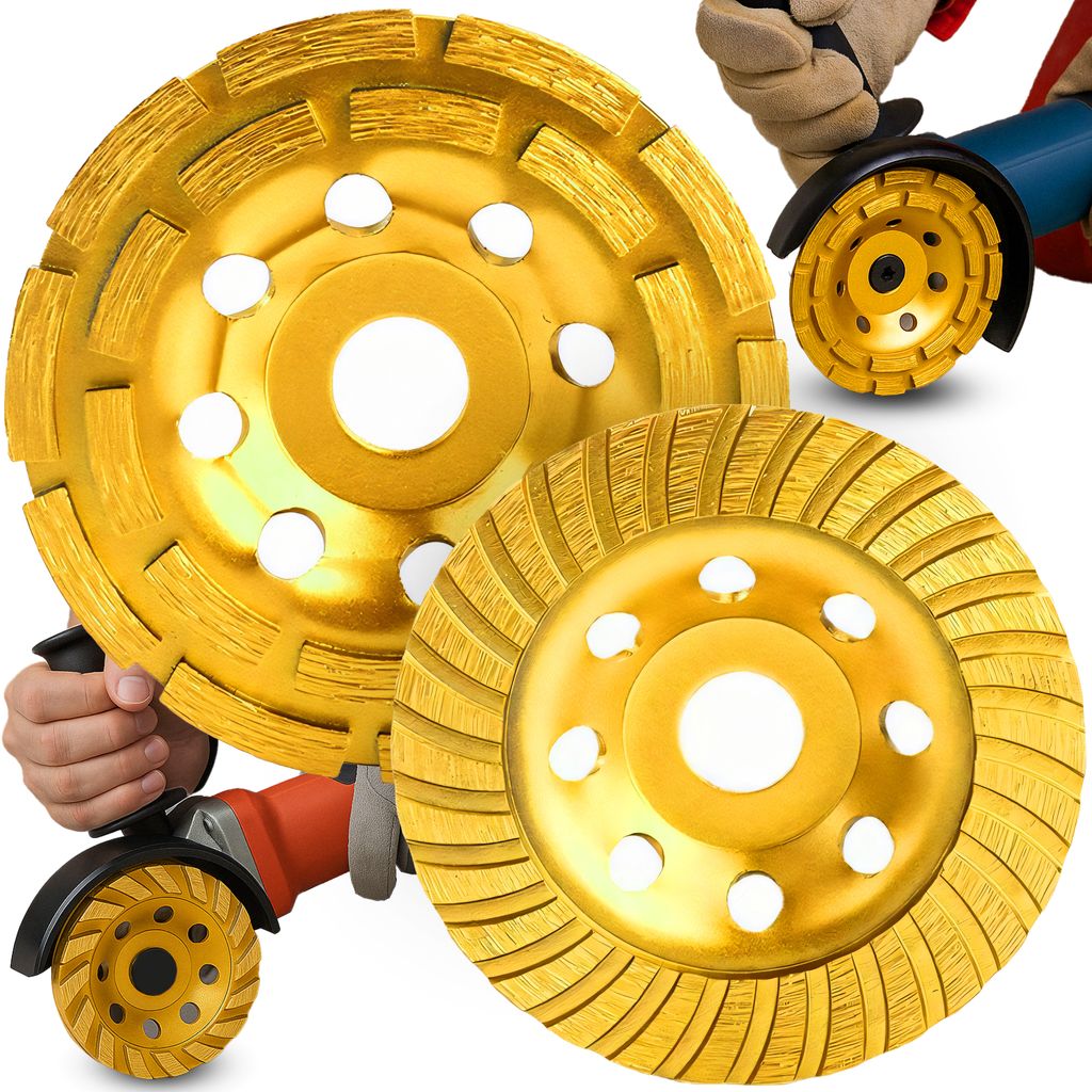 2x Diamant-Schleifscheibe Ø 125 mm für Granit, Stein | Schleifen, Sägeblätter, Hartmetall Winkelschleifer | M14, Segment | Retoo