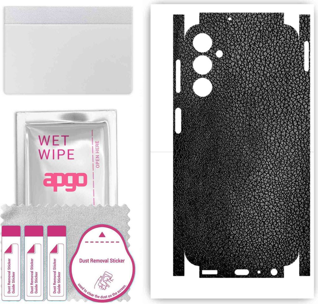 apgo Rückseite + Seiten Schutzfolie, Skin, kompatibel mit Samsung Galaxy A24, Hinten Displayschutzfolie aus Vinylfolie, kratzfest, einfache Montag...