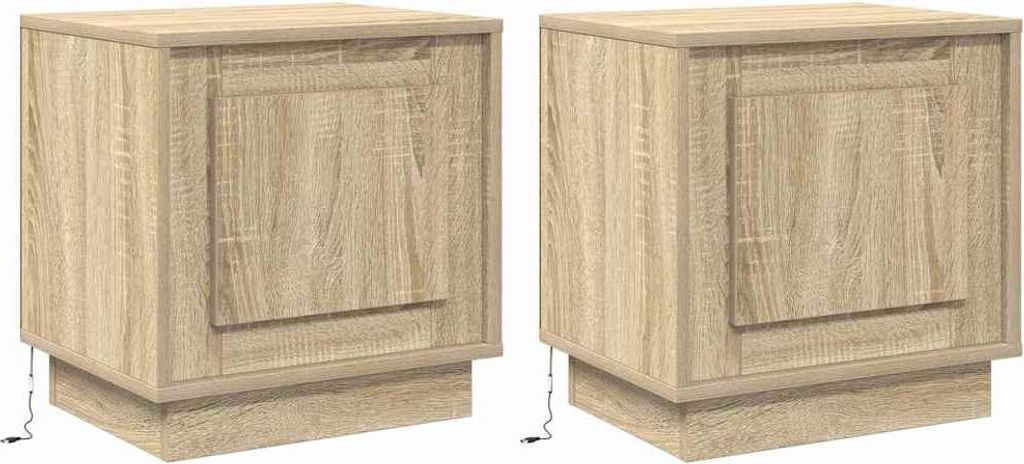 Nachttisch 2 pcs Sonoma-Eiche 44 x 34,5 x 45 cm Holzwerkstoff