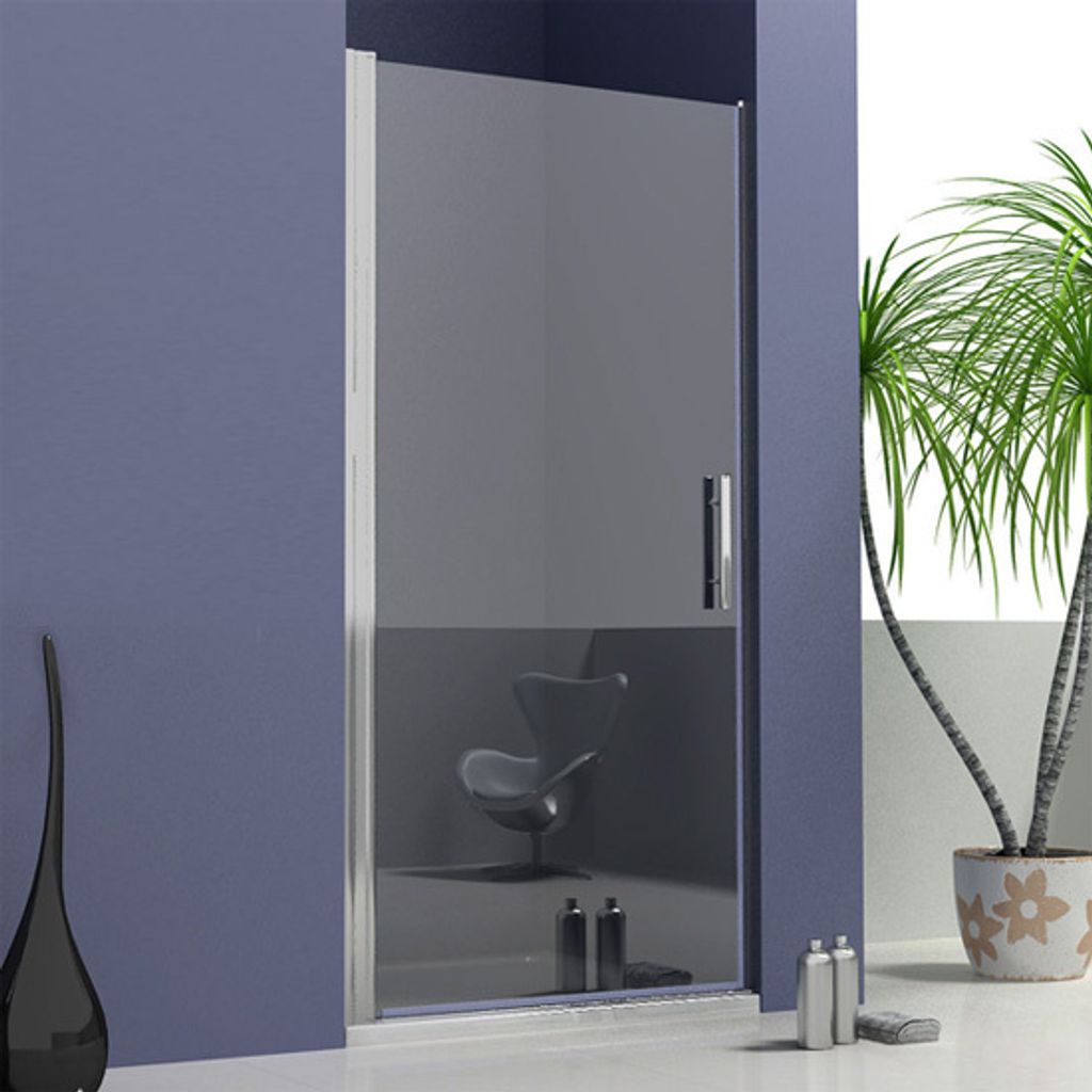 100x197cm Nischentür Duschabtrennung Nano Glas,Mit Duschtasse 100x100cm