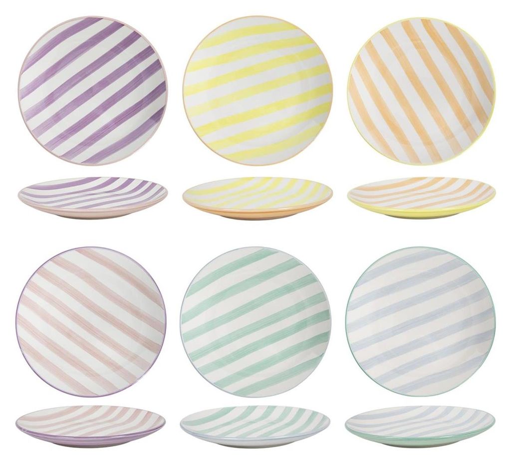 Assiette à petit-déjeuner bicolore, boîte de 6, ø 19 cm Image du produit 