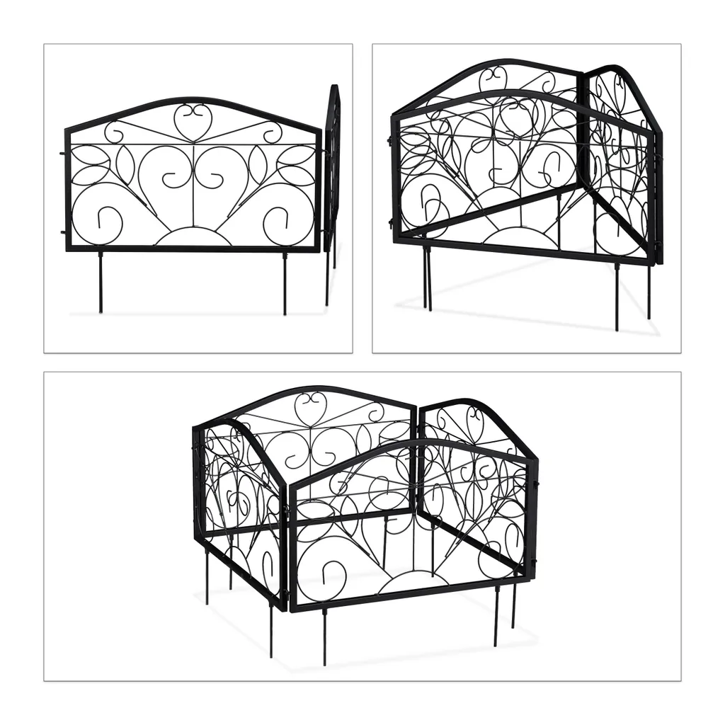 Clôture de Parterre Antique pour Stopper le Piétinement des Fleurs 4pc - 6