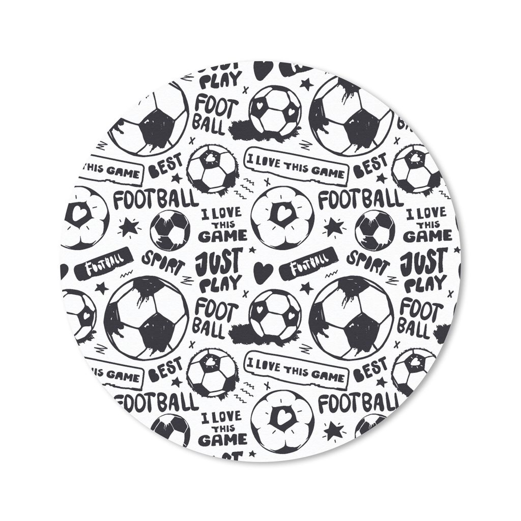 MuchoWow Mauspad Mousepad Fußball - Sport - Zitate - Muster 50x50 cm - Mousepads - Maus Mat - Pad - Mausunterlage - Vinyl