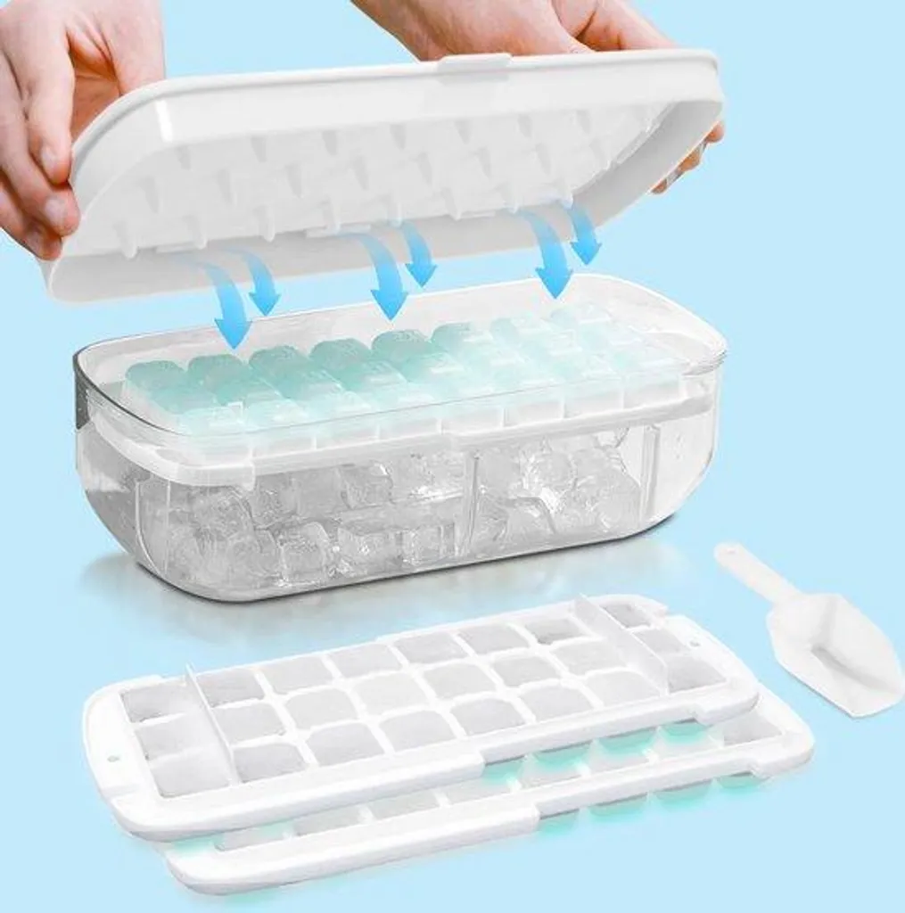 Bac à glaçons avec couvercle hermétique silicone amovible modèle N12