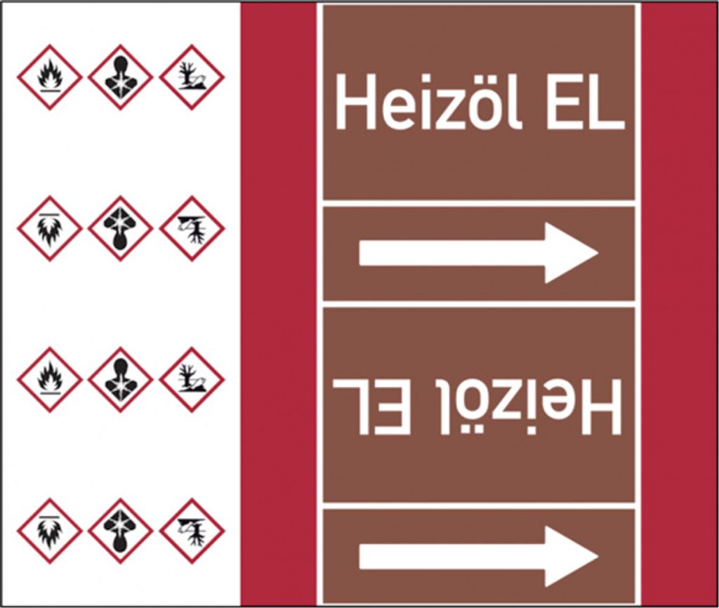 Dreifke Rohrleitungsband, Heizöl EL, Rolle = 33 m | Folie selbstklebend | 33...
