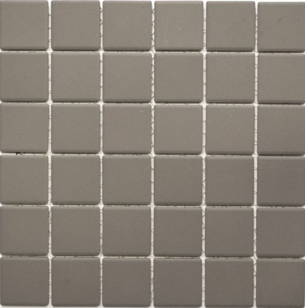 Mosaikfliese Keramik schlamm grau unglasiert RUTSCHEMMEND BAD MOS14B-0204-R10_f