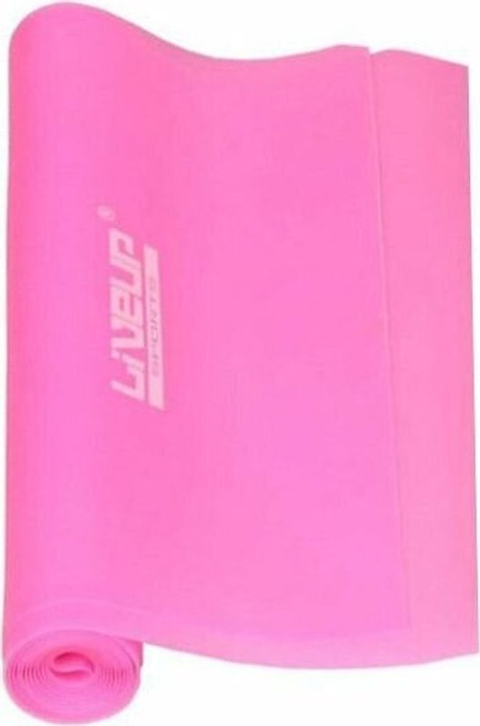 Multipack 5pcs Aerobic Gummi Fitness Gummi 120 x 15 cm rosa, L