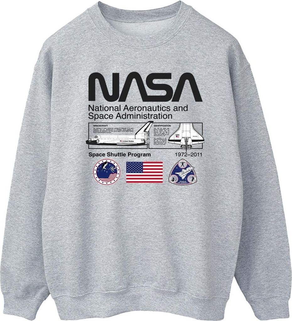 NASA - "Space Admin" Sweatshirt für Herren BI48179 (L) (Grau)