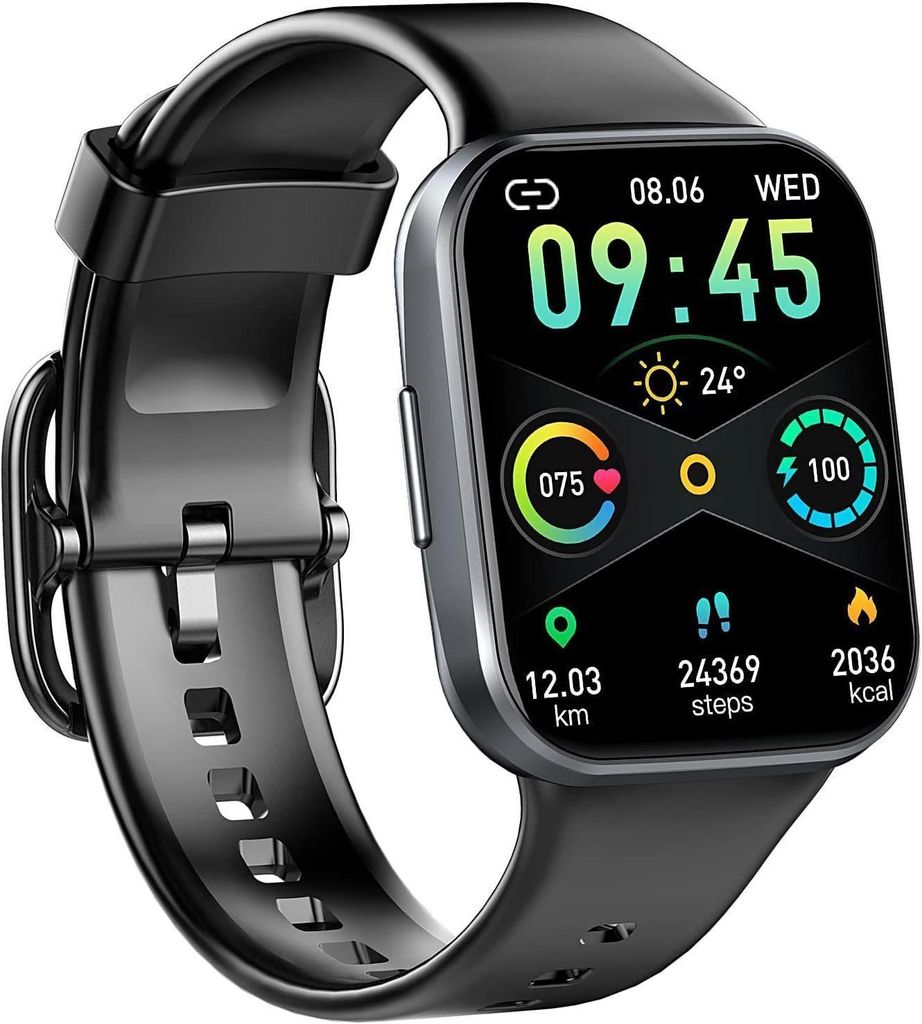 JUNG UAUE Smartwatch Damen & Herren Fitnessuhr, mit Bluetooth Smartwatch (4,29 cm/1,69 Zoll) 7 Tage Akku, 100+ Trainingsmodi, mit Android / iOS