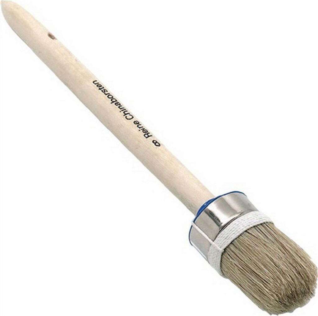 Ringpinsel Gr.10 Borsten-L.60mm 40mm helle Mischb.roh.Holzstiel